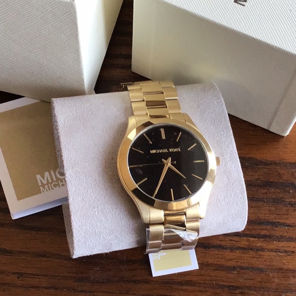 Micheal kors men’sSlim RunawayGoldtonewatch